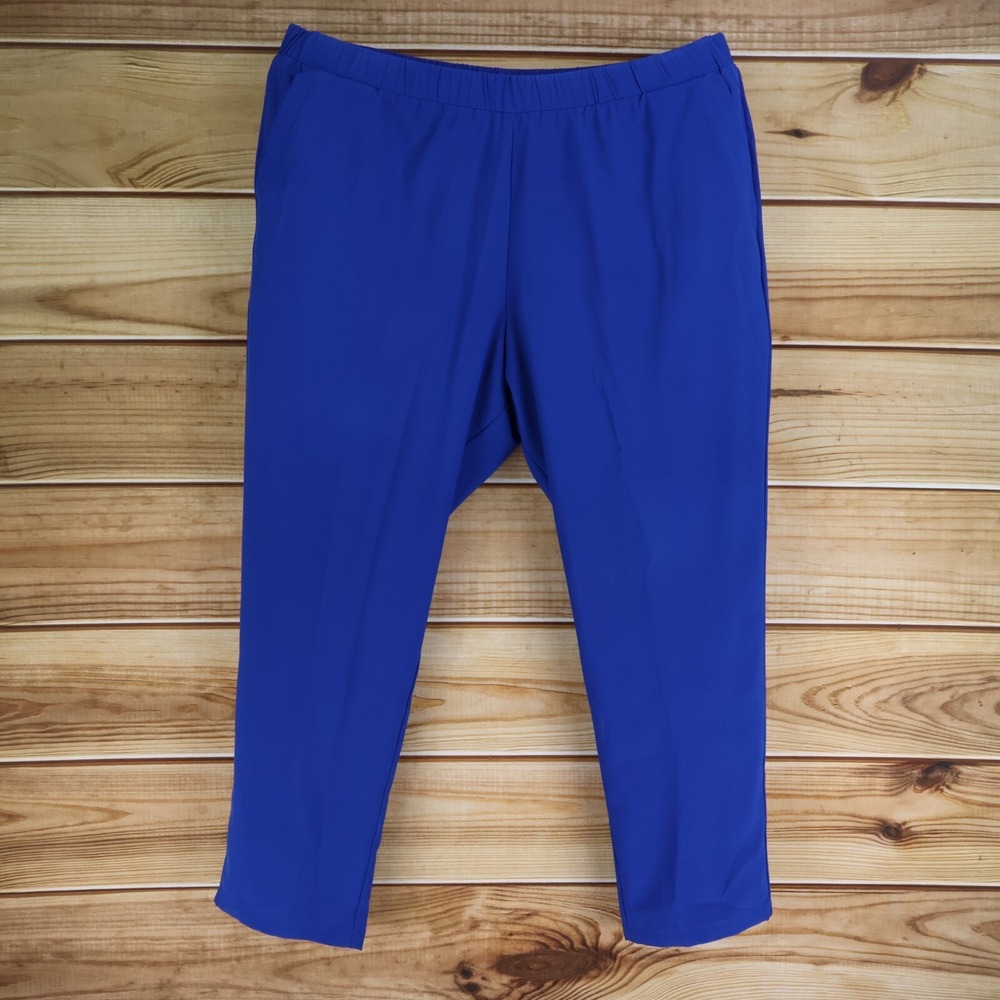 Disney Alice Through the Looking Glass Pants Womens Size 20W Blue Elastic Waist